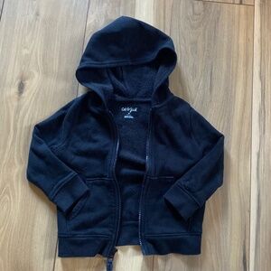 Boys black zip up sweatshirt